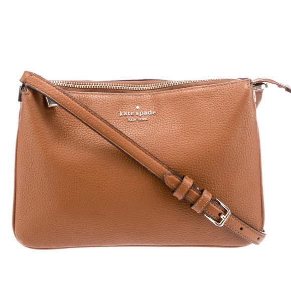 Kate Spade Jackson Triple Gusset Leather Crossbody $279 - Picture 1 of 17